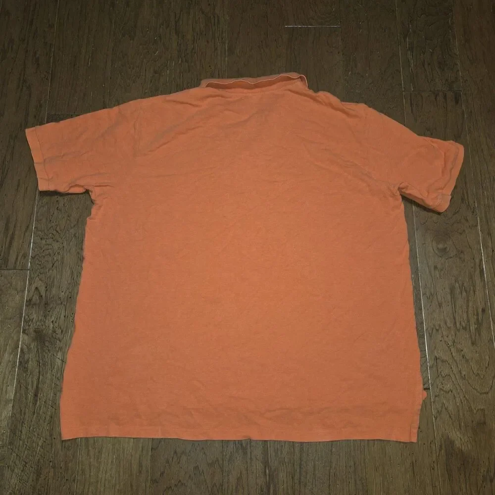Polo Ralph Lauren Shirt Mens 4XB Big Orange Pony Golf Preppy Casual Cotton
